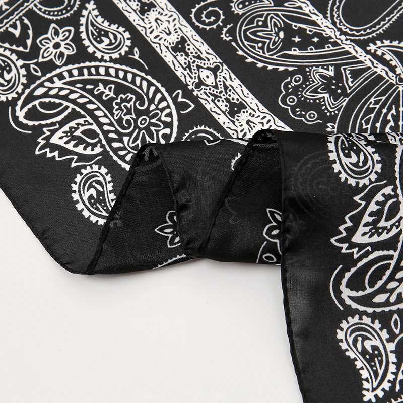 68*68cm Fashion Paisley Print Kerchief Women Hair Scarf Silk Headband Bandana Head Scarves Female Square Hijab Scarves For Ladies M250709