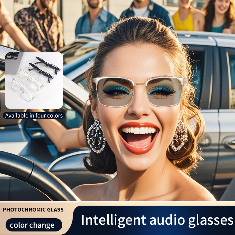 LIGE Smart Bluetooth sunglasses UV400 for both men and women, audio glasses with open-ear speakers, music control, calls, voice assistant, suitable fo