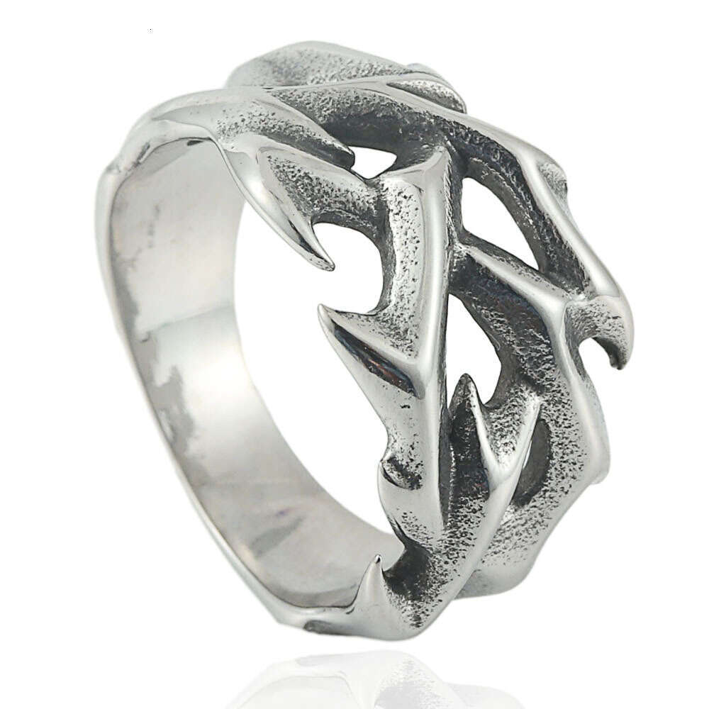 DHCollections Unisex Titanium Steel Geometric Ring - Gun Black Fashion Statement Ring for Men & Women (Size 7-13, 15mm Wide)