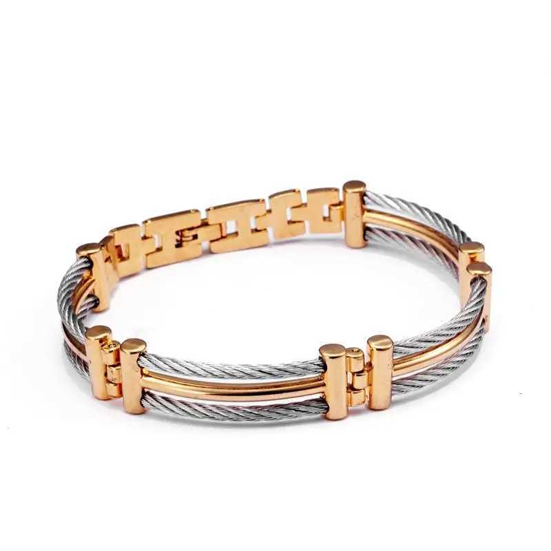 igh Quality Splicing Chain Link Charm Fashion Bracelets Soft Health Stainless Steel Cuff Sporty Men Women Bangles Pulseira W250709