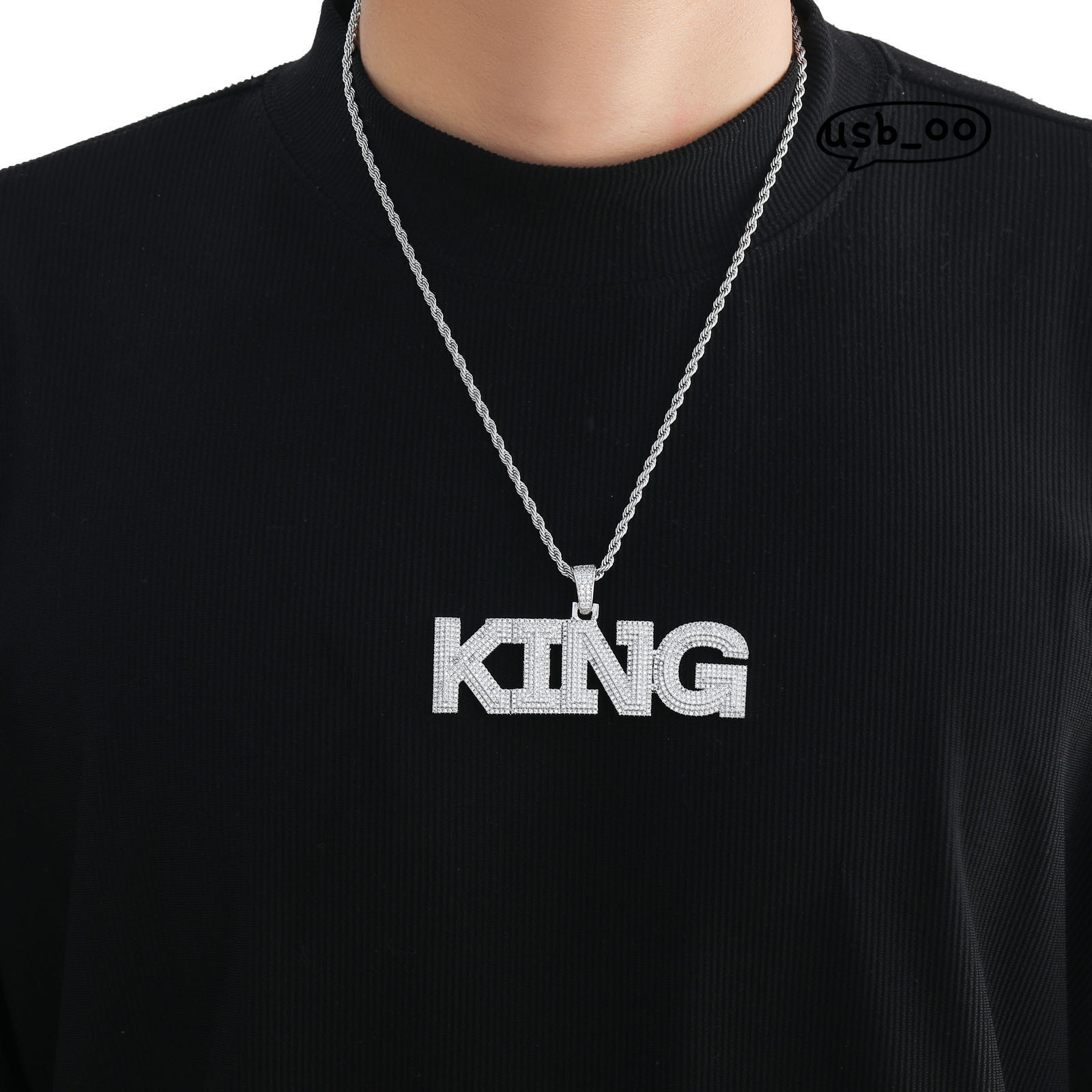Pendant Hiphop Custom Letter Name Necklace Fashion Gold Plated Moissanite Letter Pendants Fine Jewelry Hip Hop for Men Women
