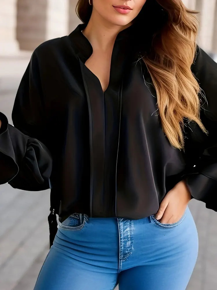 Womens Plus Size Top Spring Chic and Elegant Suitable for Casual Fashionable Top 250709