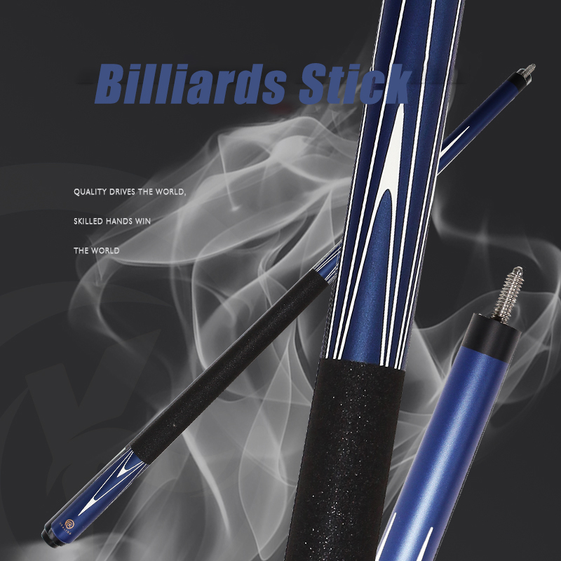 OKHEALING 1/2 Split Pool Cue Billiard Stick Glass Fiber Billiard Cue 12.9mm Black Pigskin Tip 5/16*18 Joint Length 1474mm/58inch Weight Adjust 19-20oz
