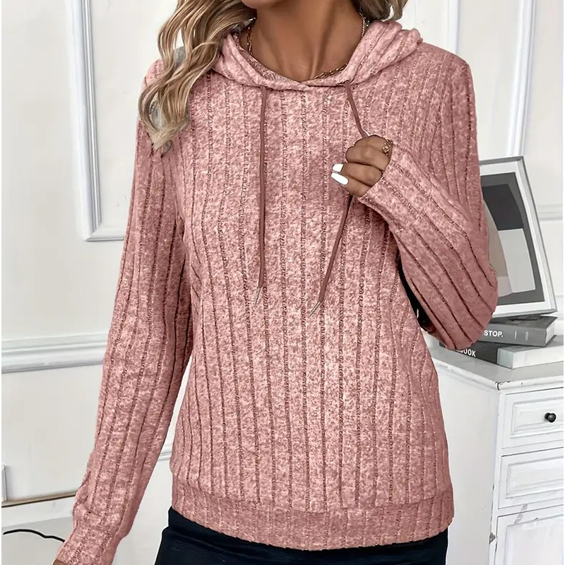 Women's Knits & Tees Chic Ladies' Long Sleeve Pullover Top - Versatile Layering Piece