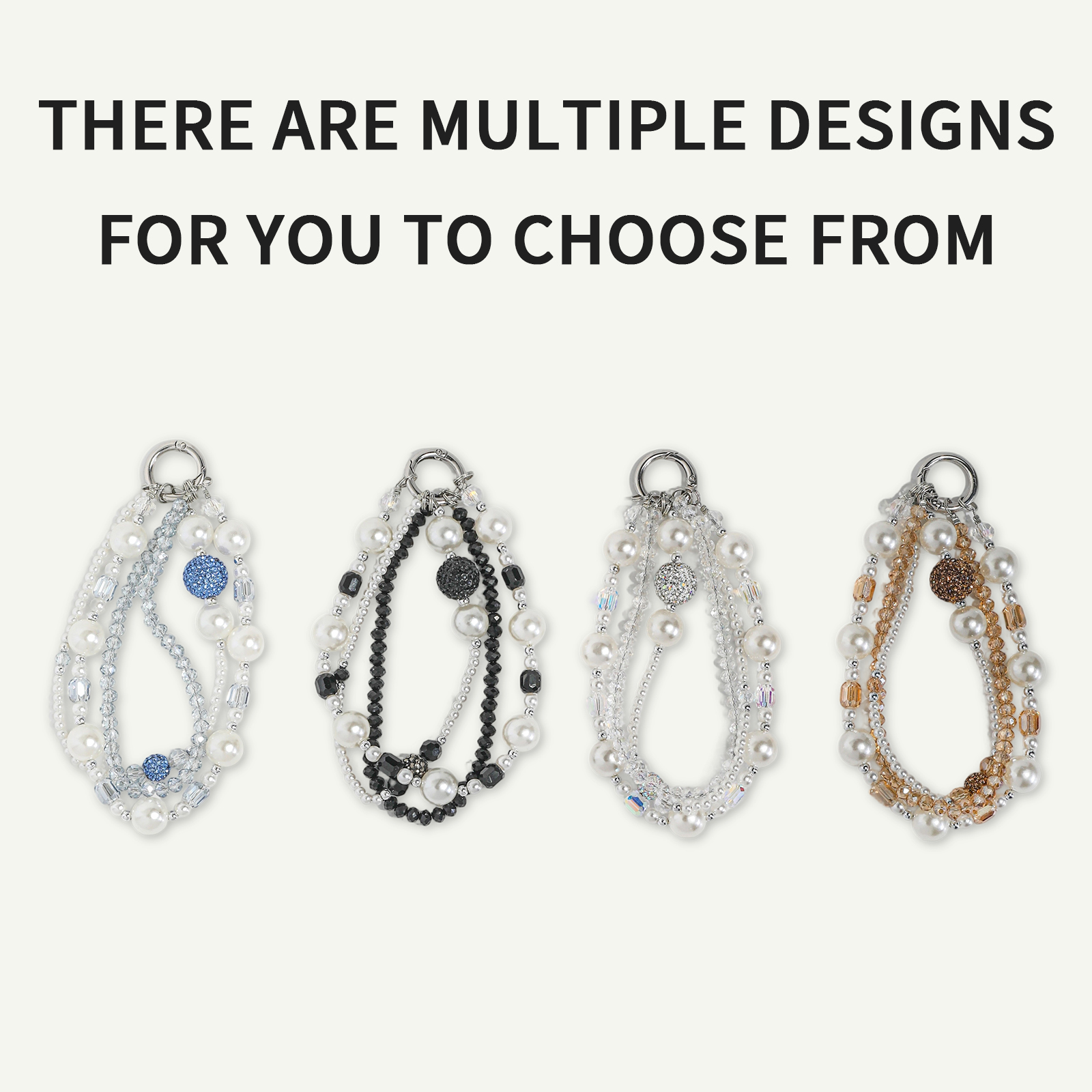 New Handsome and Fashionable Transparent Bead Phone Chain customized mobile phone chain
