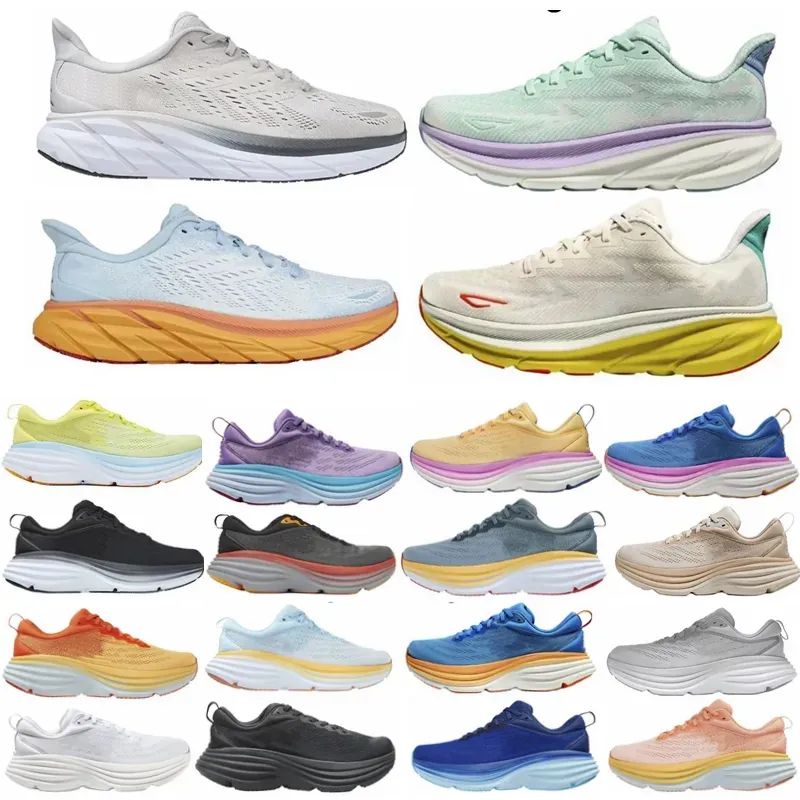 2024 Designer shoes Clifton 8 Athletic shoes Running Shoes Bondi 8 Carbon X 2 Sneakers Shock Absorbing Road Fashion Mens Womens Top Designer Women Men Size 36-45