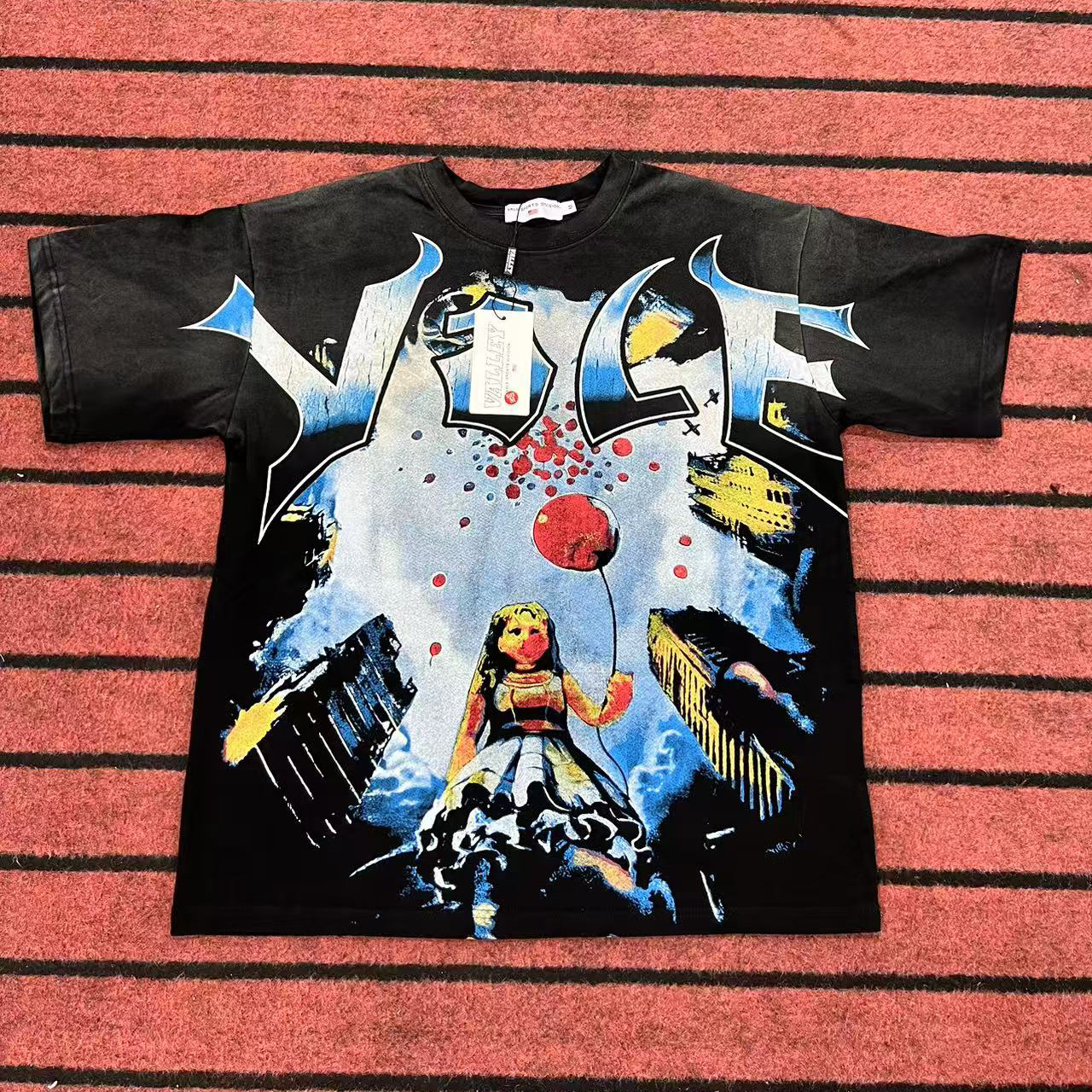 Summer American Gothic Men's T-shirt Funny Monster Graffiti Print Street Hip Hop Cotton Short Sleeve Tee Top Couple Clothing