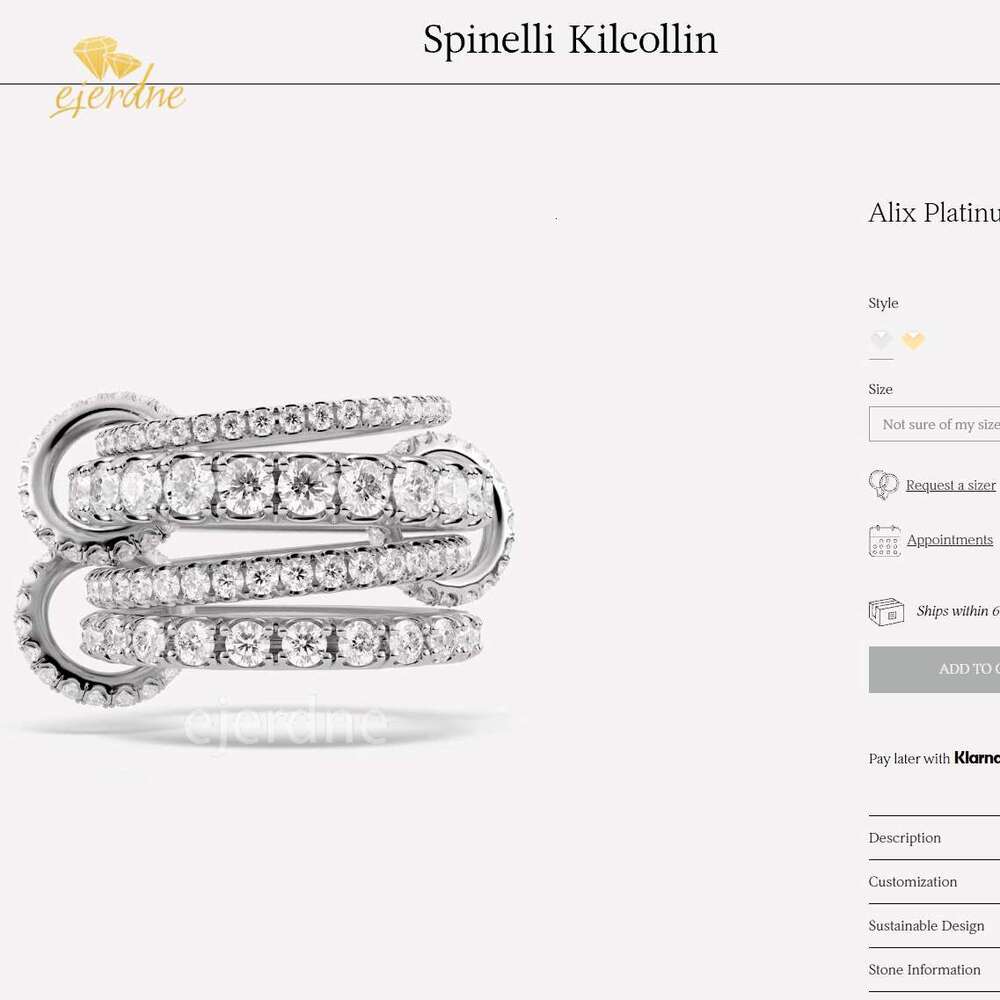 designer ring white Gold Alix Platinum Pave dia Ring By Spinelli Kilcollin Moda Operandi New in fine jewelry f5