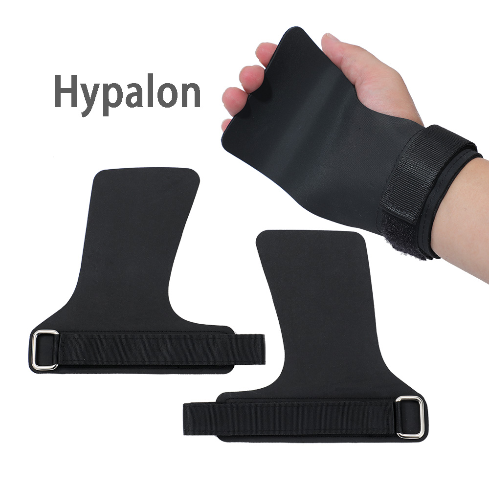 A Pair of Hypalon No-hole Hand Grips for Crossfit Pull-ups Cross Training Gymnastics WODS Weightlifting Palm Protector
