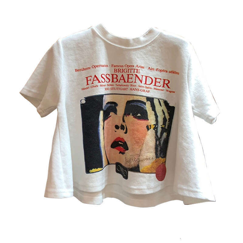 Sleeve T-Shirt For Women Summer New Short Loose White Letter Print Student Top Plus Size Women's Fashion B5