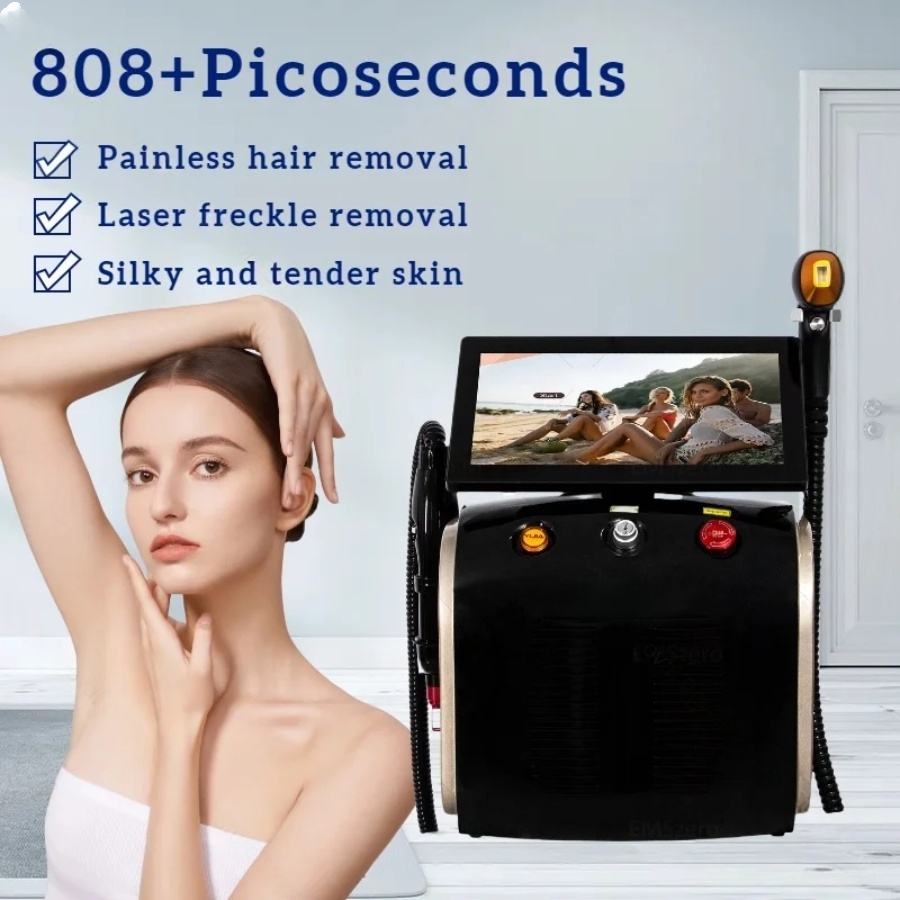 3500W Salon/Home 808 Diode Laser Permanent Portable 2-in-1 Picosecond Laser Tattoo Removal and Hair Removal Switch
