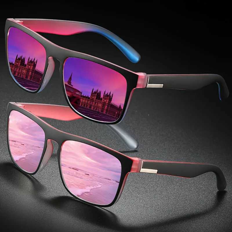 Square Gradient Mutipcolor Polari Sunes Anti Glare Sun S For Summer Party Vacation Travel Driving Fishing W250709