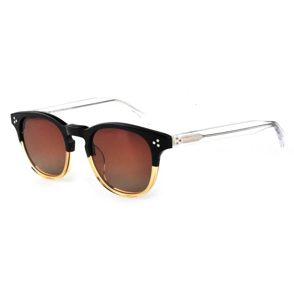 High Quality Polarized Driving Transparent Round Vintage Sunglasses Men Women Gradient UV Protection Sunglasses 5356 W250709