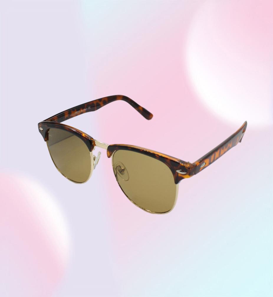 1pcs High quality fashion retro designer Pilot sunglasses Gold Frame black 51mm glass lens brown box4396334