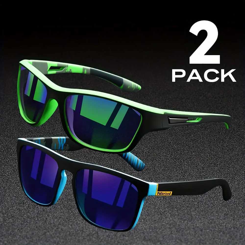 2pcs Polarized UV Protection Sunglasses Anti-Glare Sunglasses for Summer Party Vacation Travel Driving Fishing W250709