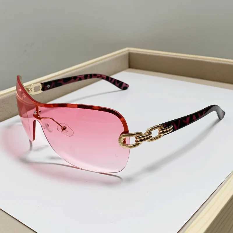 New Y2K Borderss Sunes Wens One Body Type Fashion Oval Sun es Summer Trend Lady Eyewear UV400 Ocos De Sol W250709