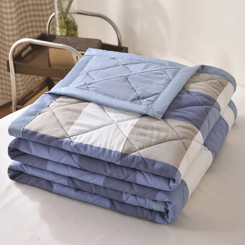 Lanjia Washed Cotton Summer Blanket Lightweight Breathable Quilt Emed Aircon Duvet For Home Dorm Gift Bedding D Ef