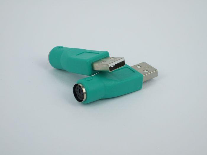 USB to PS2 adapter - Male USB connector to 6-pin female connector - Adapter for connecting keyboards and mice
