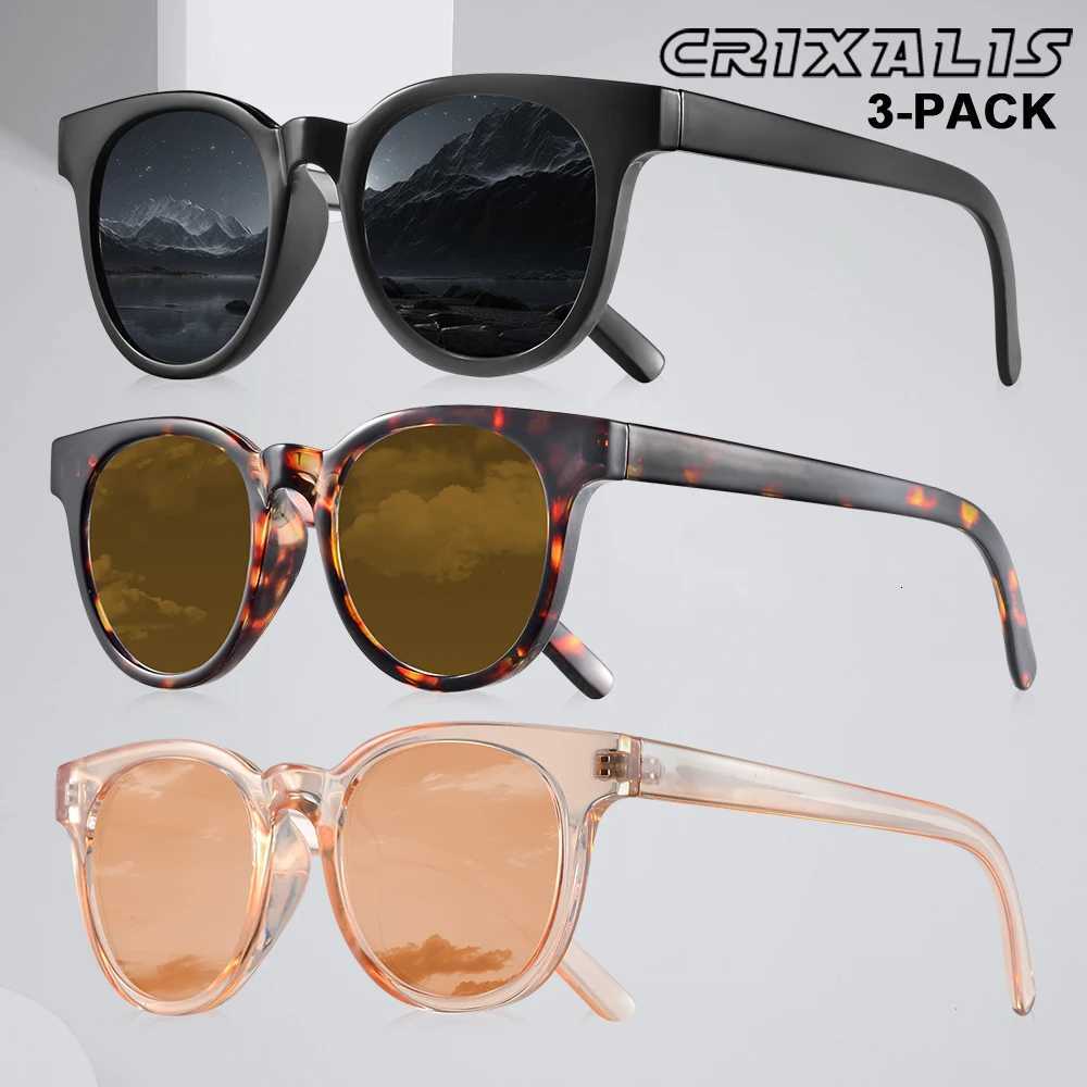 3PCS Retro Round Sunglasses for Women Fashion Trend Outdoor Sports Beach Sunglasses Ladies Driving UV400 W250709