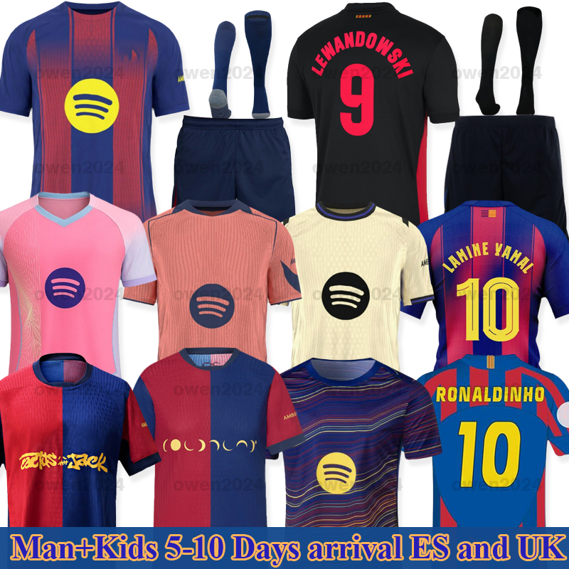 25 26 LAMINE YAMAL LEWANDOWSKI PEDRI GAVI Soccer Jersey FERRAN Barcelonaes Football Shirt 10 11 Retro Football Shirt 2025 BarcelonaTracksuit Men Kids