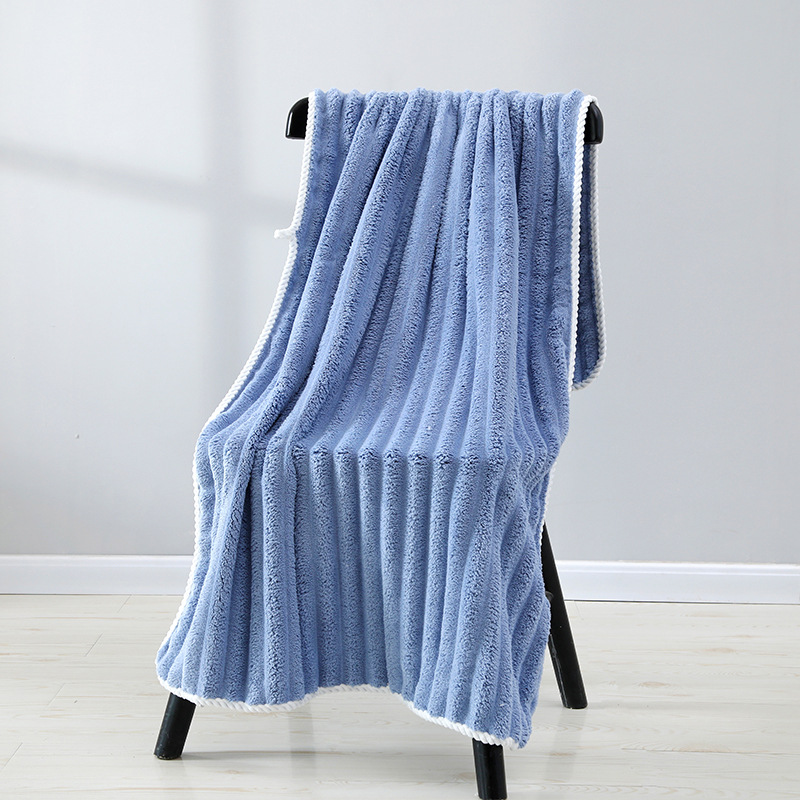 3 pieces Coral fleece towel, large bath towel, thickened face towel, household quick drying, absorbent, soft and non shedding towel