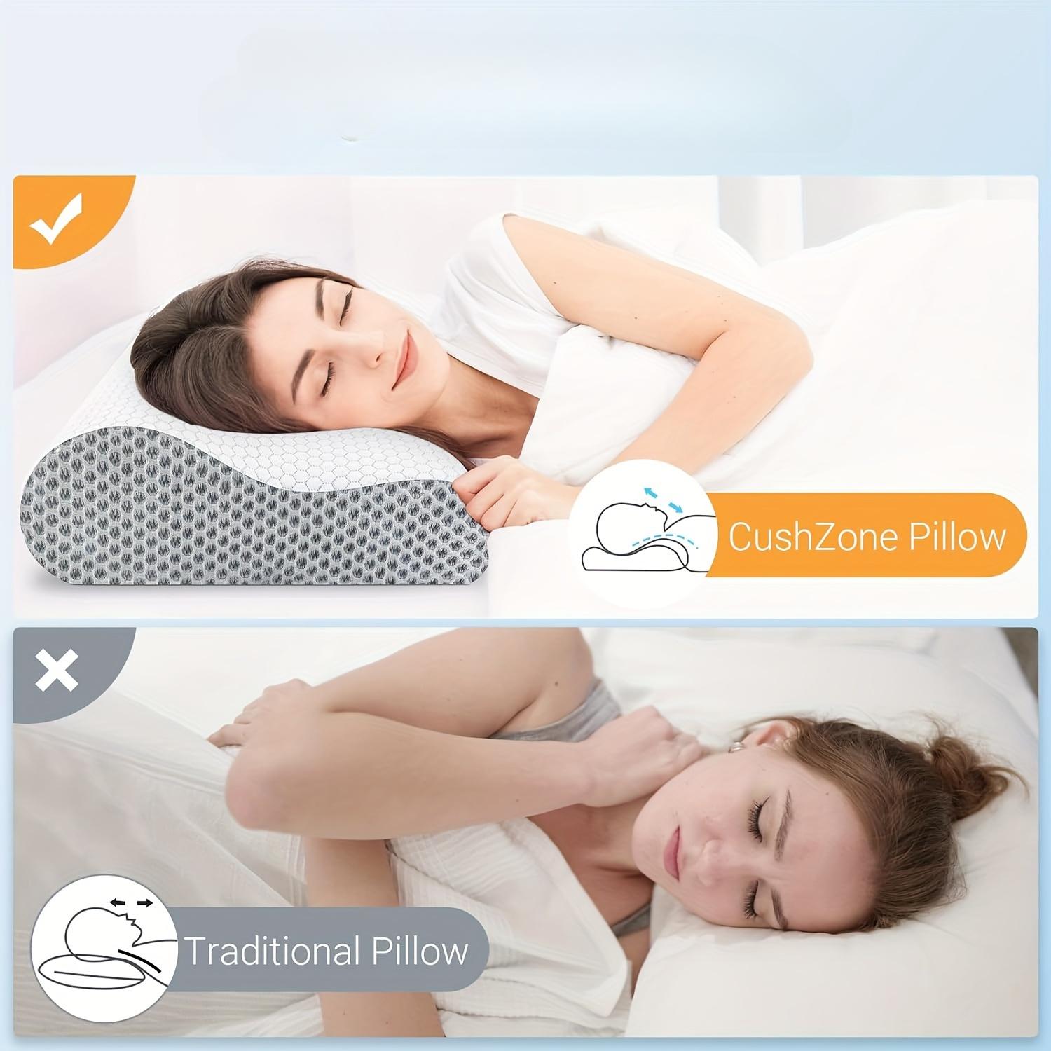 Slow rebound memory cotton ergonomic pillow hotel pillow core neck pillow for the elderly cervical pillow. Side sleeping memory pillow.