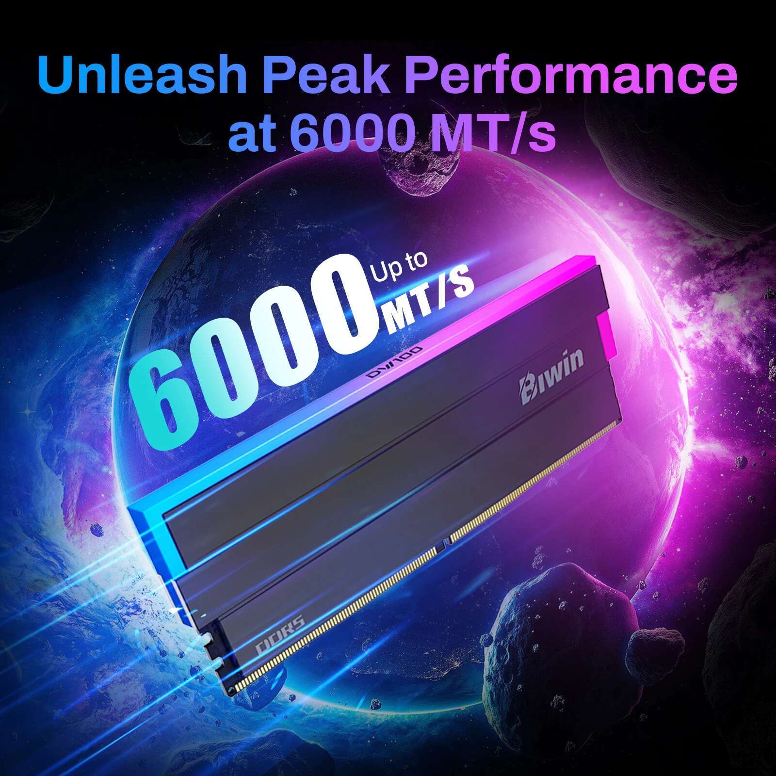 BIWIN DW100 RGB DDR5 RAM Memory 32GB(2x16GB) 6000MHz CL28 Gaming Computer Memory Compatible with XMP 3.0/AMD EXPO