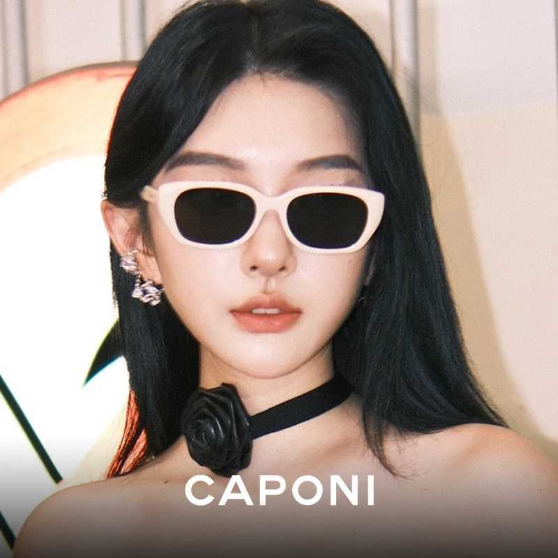 ONY New Design Womens Sunglasses Trendy Rectangular Polarized Sunglasses Acetate Gradient UV400 Eyewear CP2351 W250709