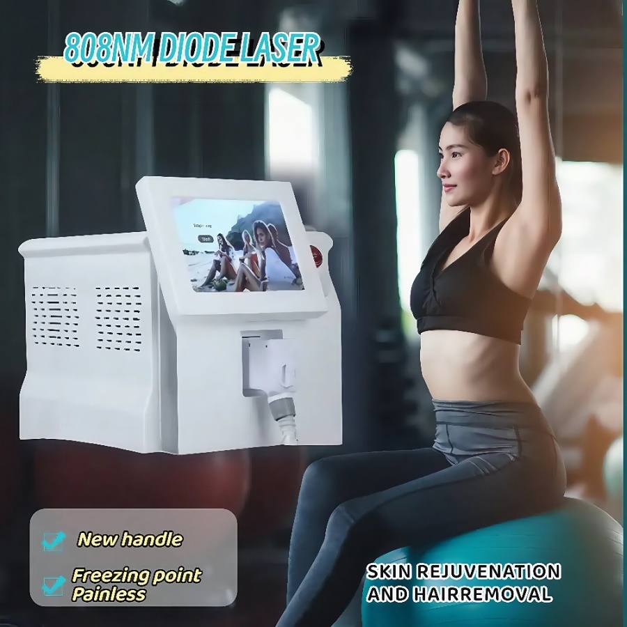 3 wavelength high-power ice cooling 755nm 808nm 1064nm device diode laser hair removal device wavelength painless 808nm hair removal machine