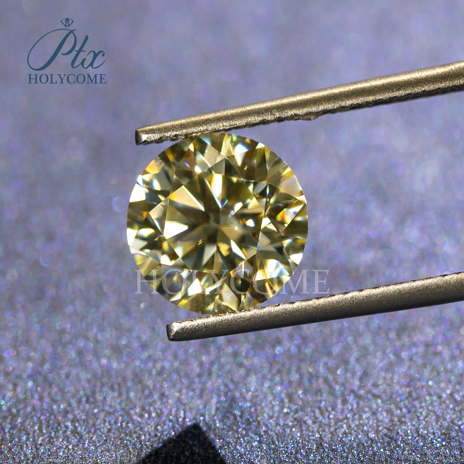 Wholesale New Primary Color Yellow Moissanite Gemstone VVS GRA Certified Yellow Colored Lab Created Moissanite Diamond Loose Stones