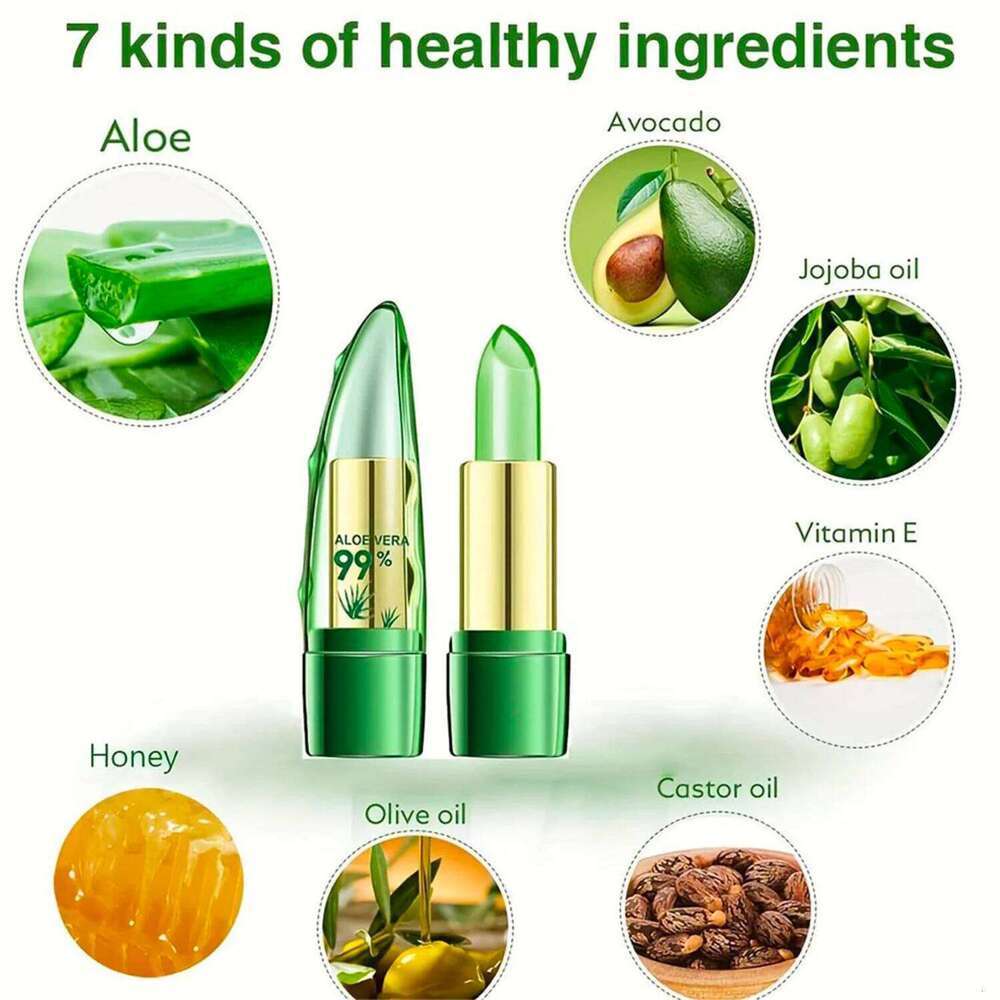 Aloe Vera Color Changing Lipstick Moisturizing, Long-Lasting, Smooth Texture, Non-Irritating, Certified, Hydrating Lip Balm X250710