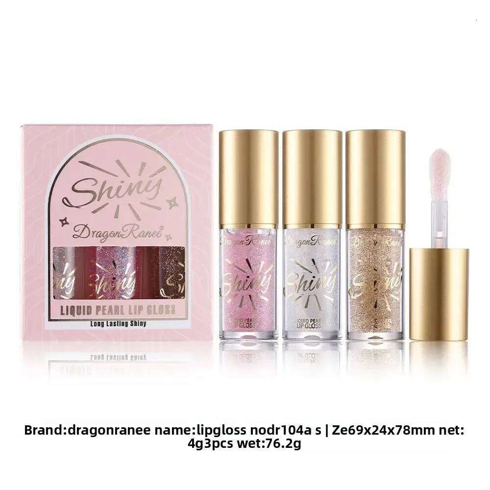 Mirror Pearl Gloss Set Moisturizing Oil Glaze with Fine Shimmering Glitter for Smooth Shiny K-Beauty Lip Care X250710