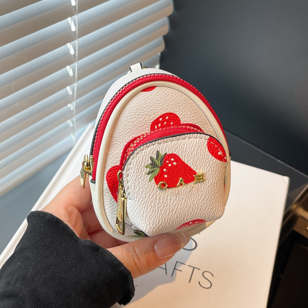 Mini Wallet Keychain Charm Stylish Leather Keyring for Womens Bags Bkpks and Coin Purses L250928CFIT