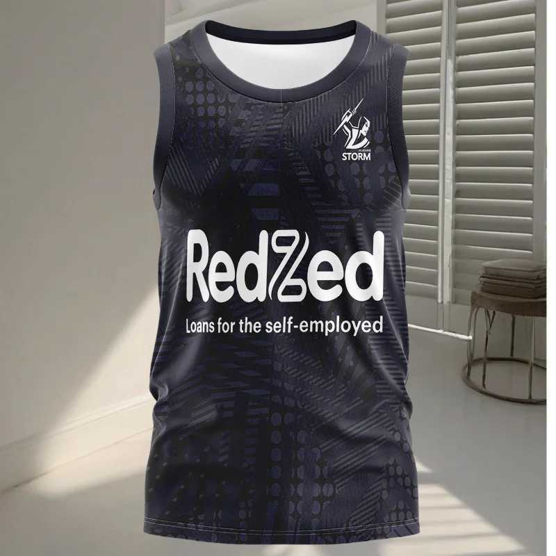 3D Printed Summer Mens and Womens NRL Storm Melbourne Storm Training Vest Outdoor Sports Quick Drying Breathable Vest z250710H6WW