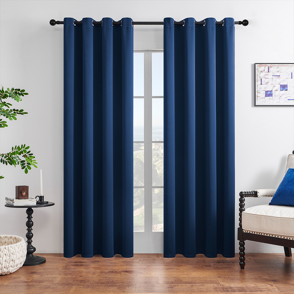 YL-36617 Shaoxing finished curtain full light-proof sunscreen high-precision foreign trade curtains wholesale