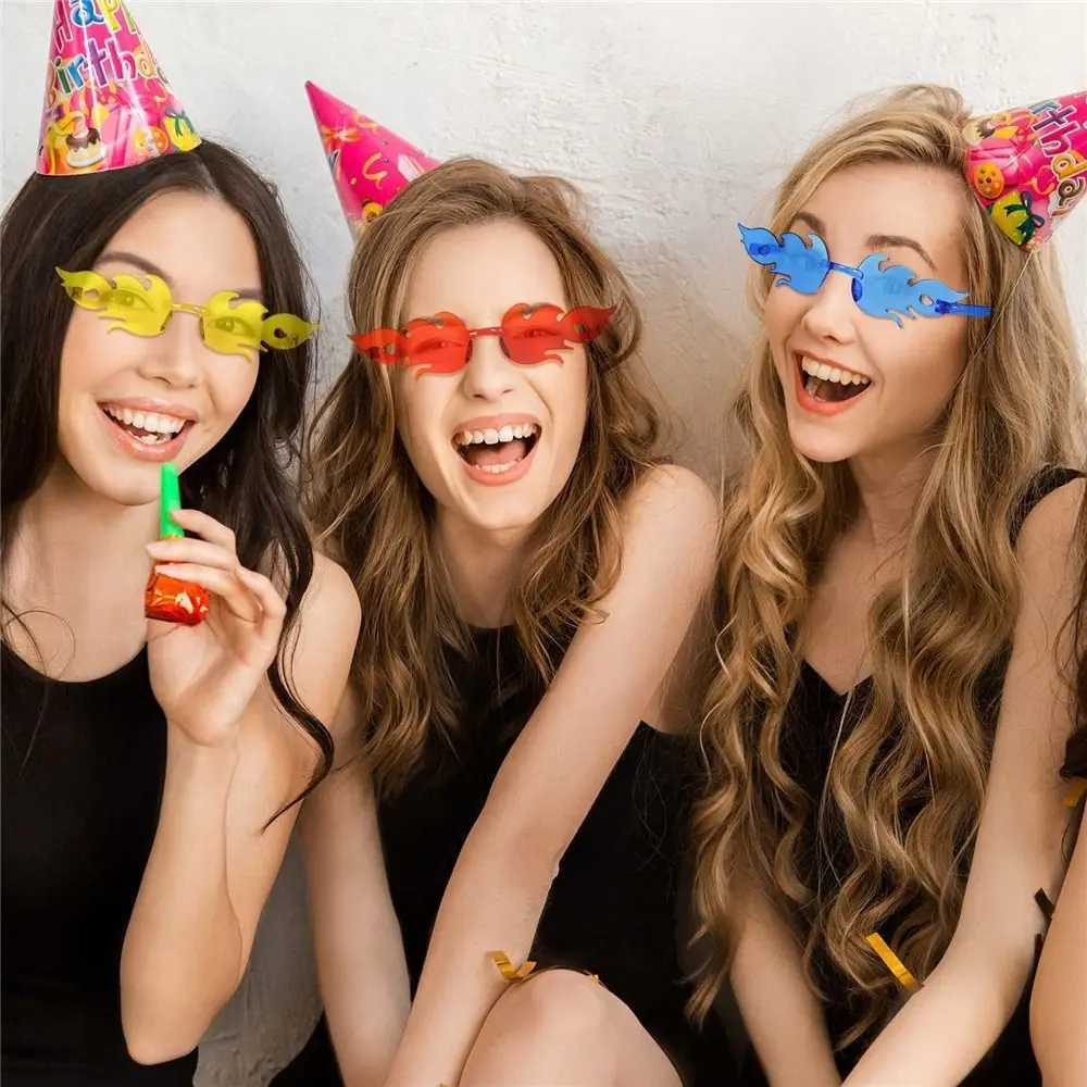 Fire Flame Sunes Wen Designer Rimss One Piece Sun es 2025 Trending gafas UV400 S Candy Color Party Eyewear W250709