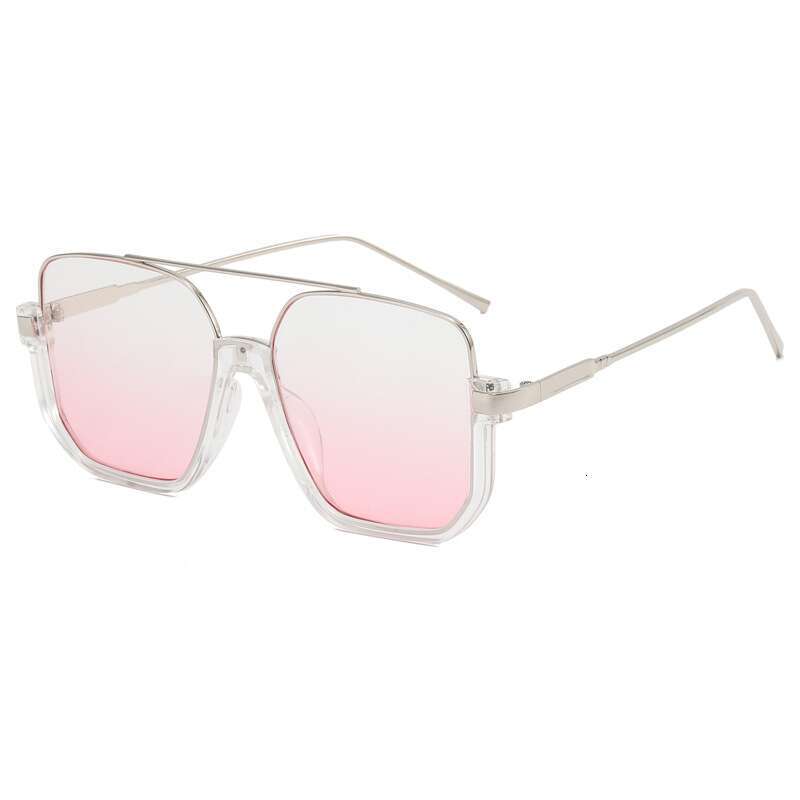 DHCollections Sunglasses for Women Summer No Makeup Double Bridge Large Frame Anti-Blue Light Glasses Ins Internet Celebrity High-End Street Style Sun