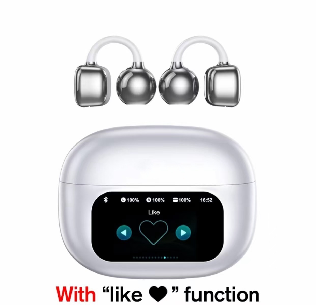Smart Translation G08 Bluetooth Earphones OWS Clipon Ear Design Comfortable for Long Wear Multilanguage Translation Earphones 250710