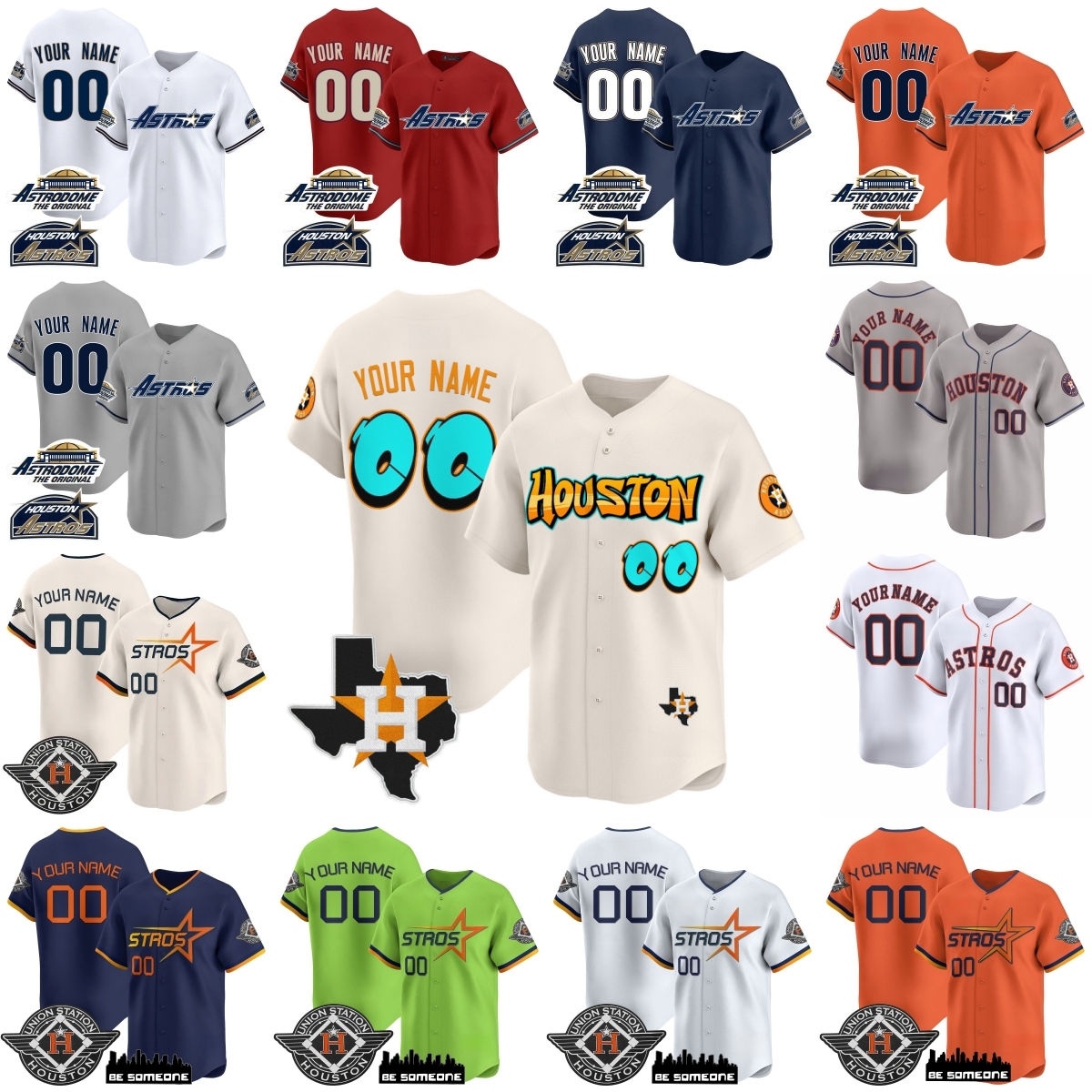 Astros Baseball Jersey Altuve Bregman Alvarez Diaz Hader Pena Tucker Abreu Valdez Abreu Bielak Blanco Custom Any Name