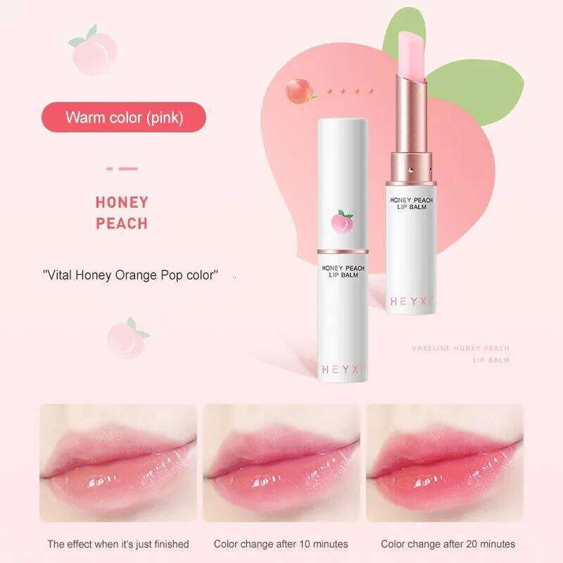 HEYXI Peach Balm Change Lipstick Long-lasting Moisturizing Lip Care 2g X250710