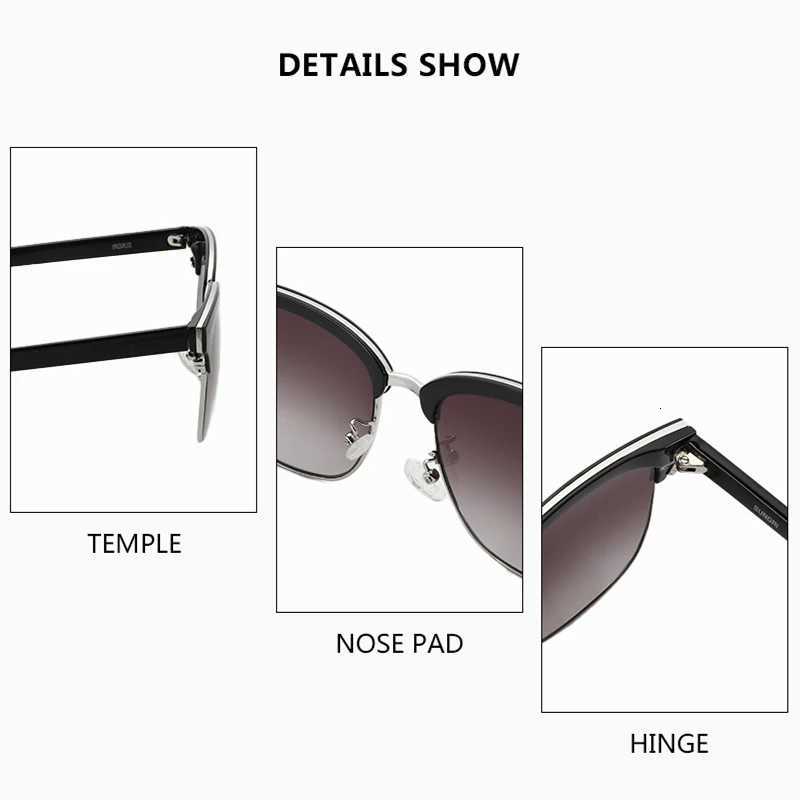 Zenotic Fashion Half Fe Polari Sunes High-Quality Acetate Busin Shade Unisex Square UV400 Certified Sun Es W250709