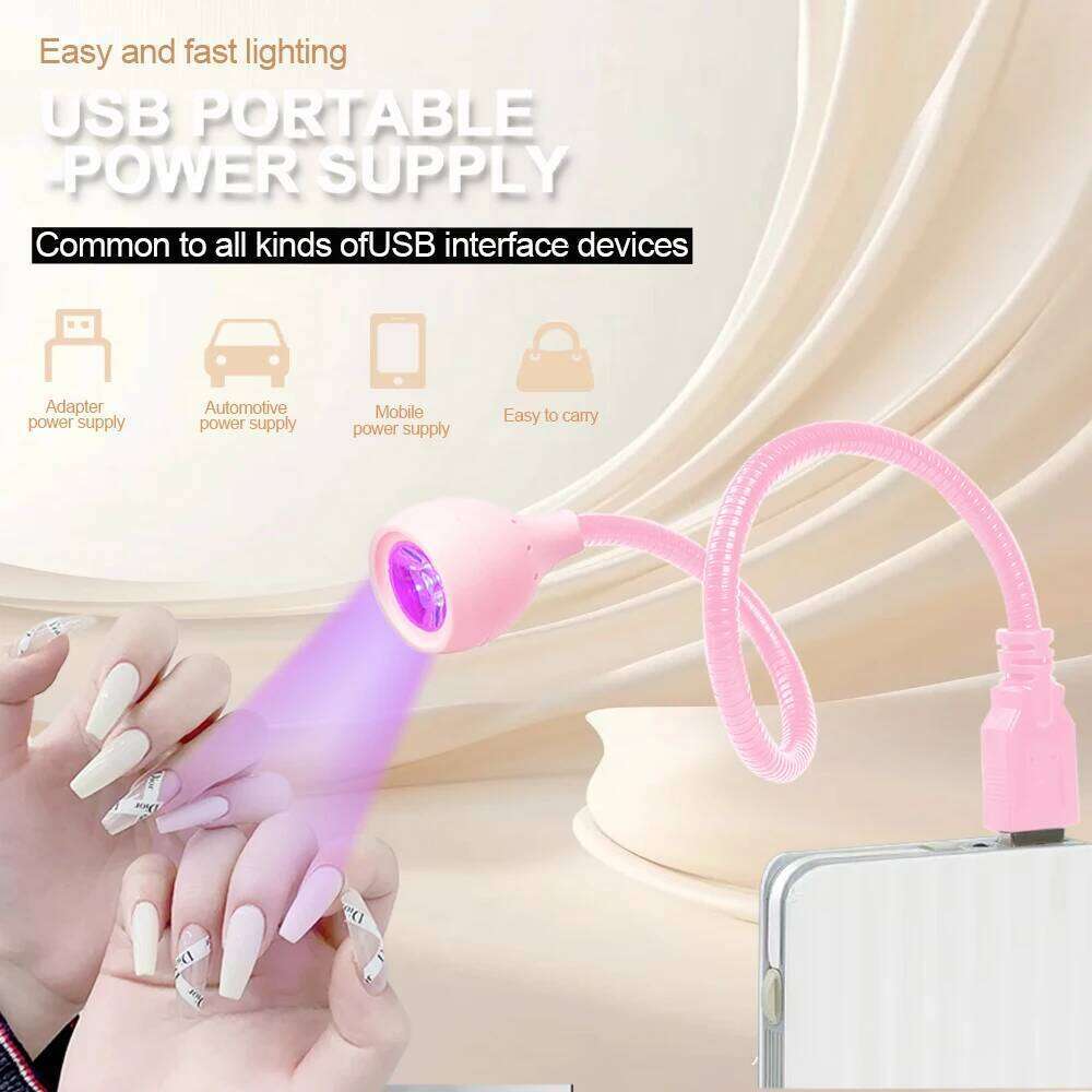 LED Light for Quick Drying UV Gel Nails Polish Mini USB Lamp Portable Flexible Nail Dryer Manicure Salon Tools X250710