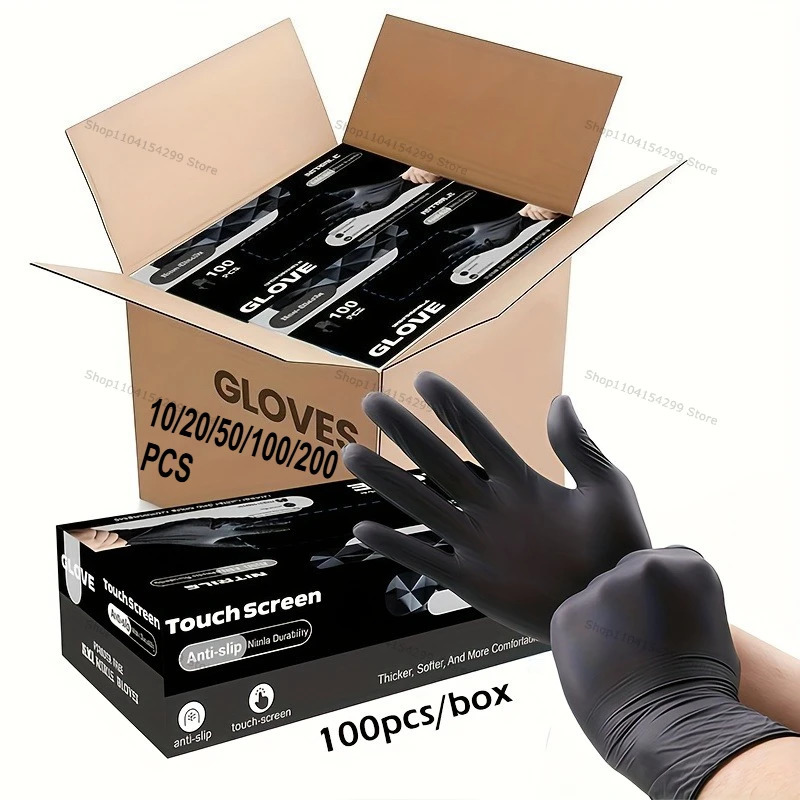 Disposable Nitrile Waterproof Gloves Dish Washing Kitchen Household Gloves Dog Wash Cleaning Glove for Food Working Latex Gloves 250707