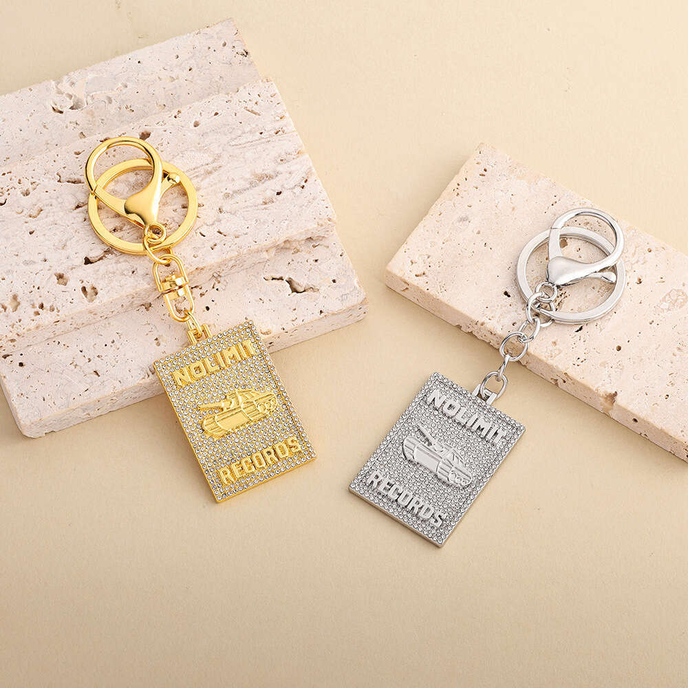 Full Square Hiphop Fashion Versatile Trendy Pendant Keychain R250728