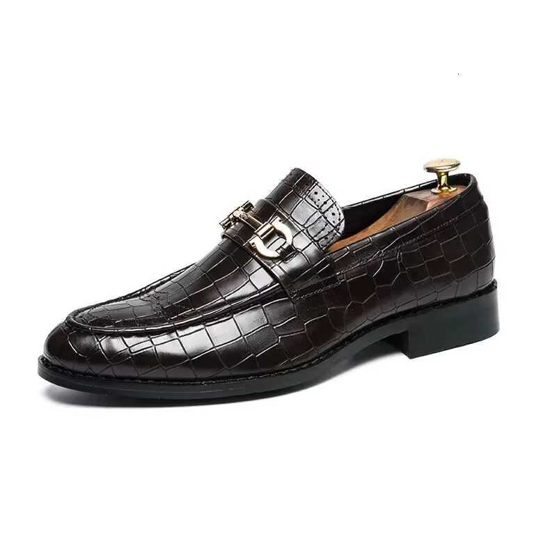 Mens Loafers Business Dress Leather Shoes Mens Brand Brown Oxford Shoes High Quality Soft Flat Casual Shoes Mocassin Homme 46 XJ250710