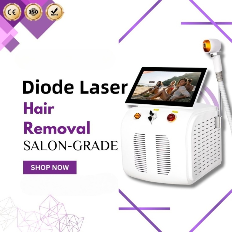 Newest 3 wavelength Diode Laser Hair Removal Machine Lasers 755nm 808nm 1064nm Permanent Painless Suitable for home and beauty salon