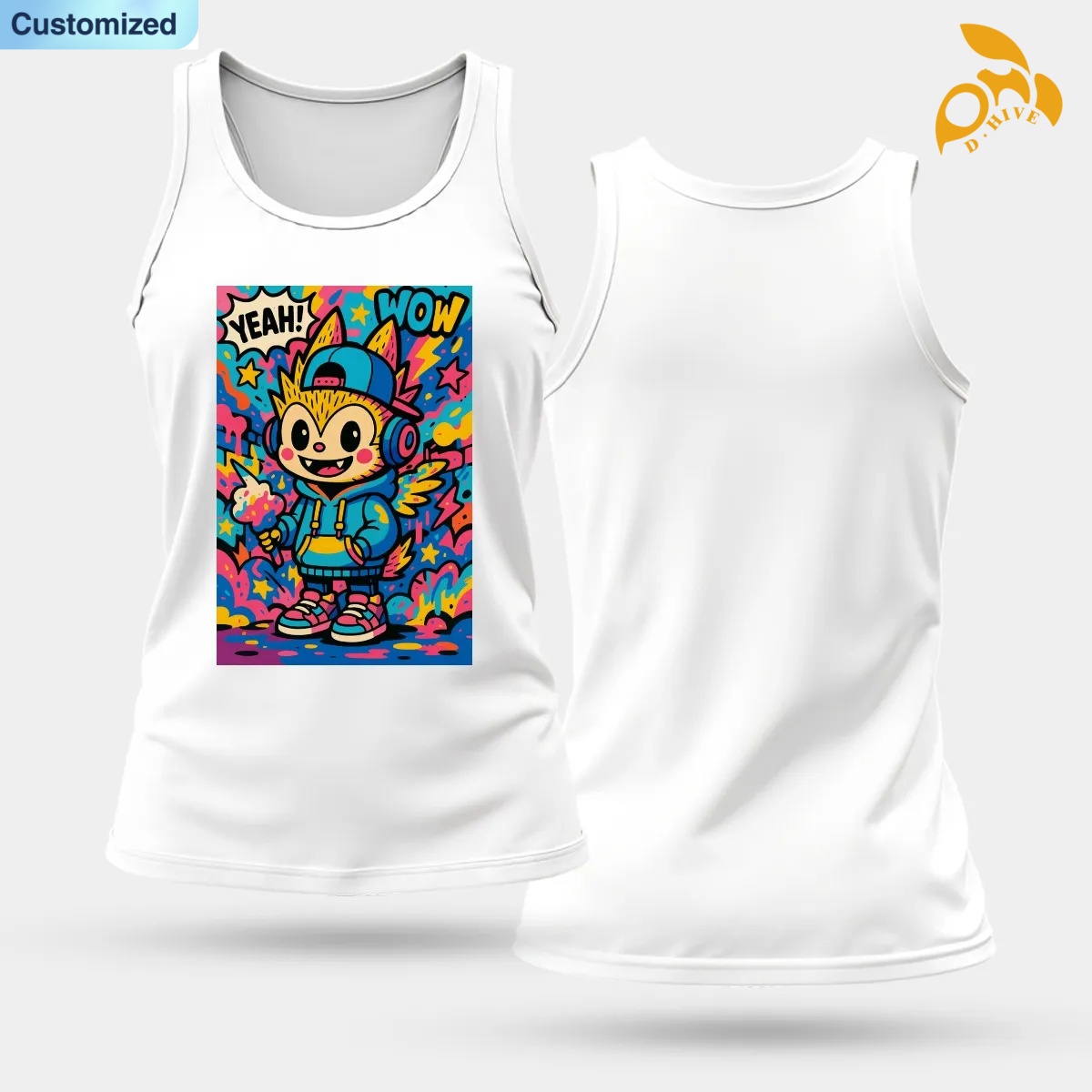 free shipping of customized fashionable breathable sports vest for women is suitable for the United States 180GSM front and back DTF with exquisite pa