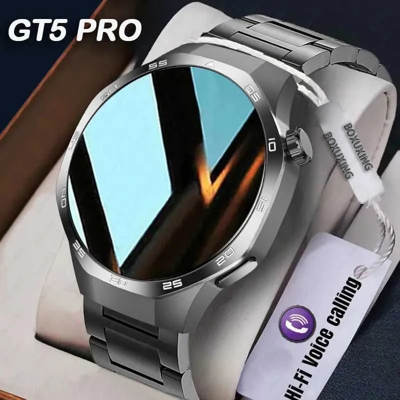 For GT5 Pro Smart Watch Men AMOLED HD Sn GPS NFC Rate Call IP68 Waterproof SmartWatch 2025 New Z241227