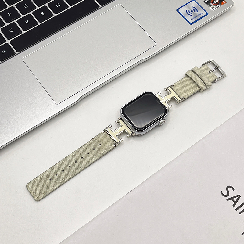Metal Ishaped strap compatible with Watch 456789 S10 Watch Wristband Apple Watch Strap 250710