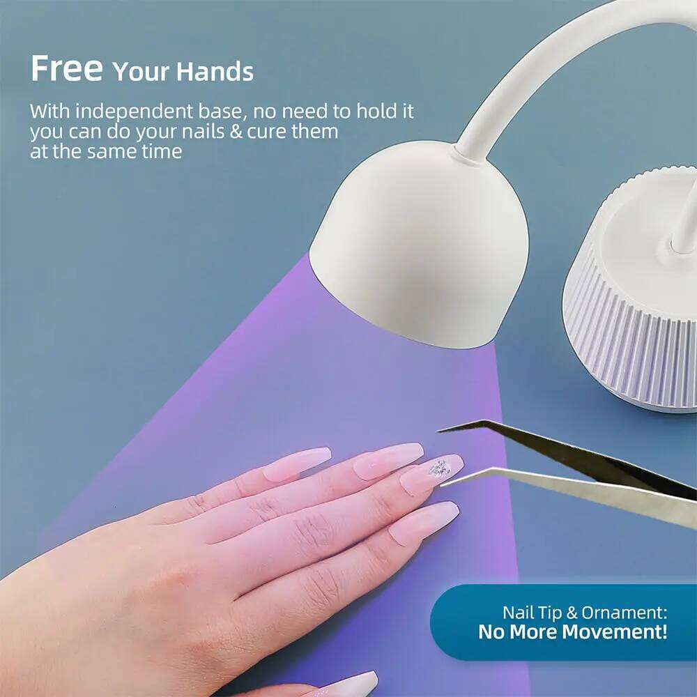 Mini LED 24W Dryer False Manicure Polish Glue Fast Drying UV Light Nail 360 Bendable Table Lamp Design X250710